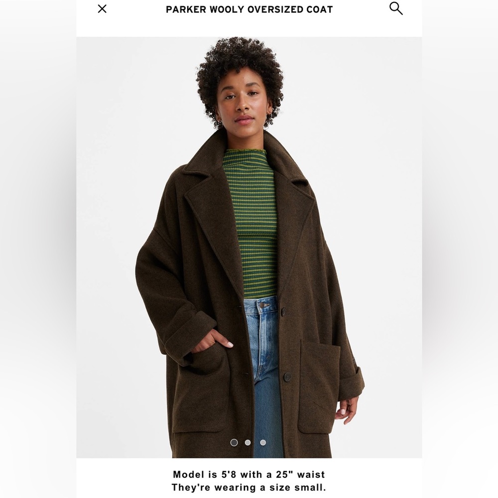 LEVI’s Parker Wooly Oversized Coat - NWOT